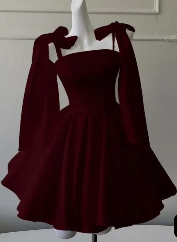 New Homecoming Dress Spaghetti Strap Bowknot Back to School Outfits Party Dress D6683