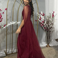 Black One Shoulder A-Line Tulle Long Formal Prom Dress MD7335