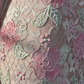 Vintage Gorgeous Pink Floral V-neck Applique Elegant Chiffon Long Evening Dress Prom Dresses D1607