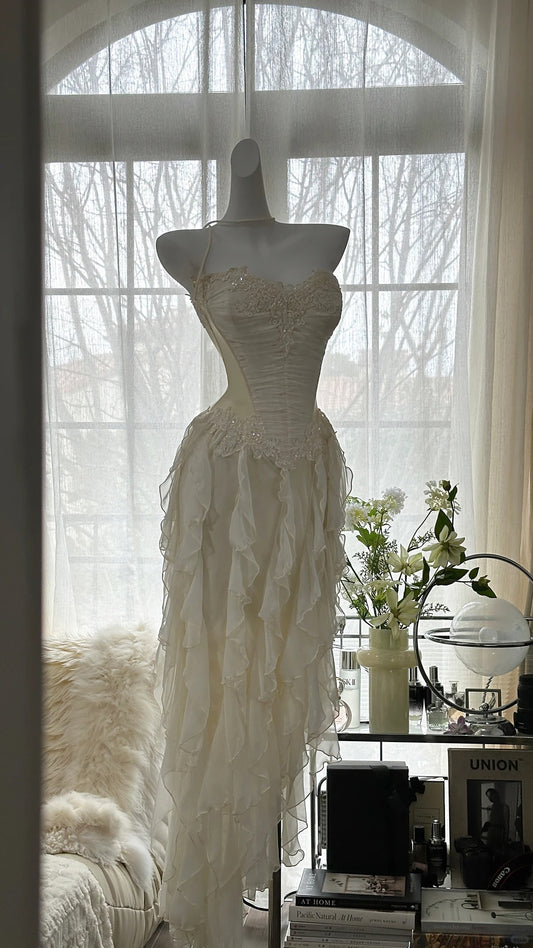 Stunning Homecoming Dress Sweetheart Applique Tulle Hi-Lo Dress Back to School Outfits Party Dress  D6419