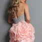 Unique Homecoming Dress Strapless Flower Rinestone Tulle Back to School Outfits Party Dress  D7731