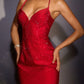 Stunning Homecoming Dress Spaghetti Strap Hugging V Neck Beaded Back to School Outfits Party Dress D7898