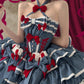 Unique Homecoming Dress Halter Cascade Bowknot Back to School Outfits Party Dress  D7722
