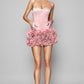 Unique Homecoming Dress Halter Flower Cascade Two Pieces Back to School Outfits Party Dress D7796