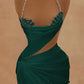 New Homecoming Dress Halter Lace Pleated Bead Back to School Outfits Party Dress D7586