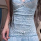 Charming Homecoming Dress Spaghetti Strap Lace Appliques Back to School Outfits Party Dress Birthday Dress  D7509