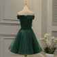 New Homecoming Dress Off the Shoulder Tulle Lace Applique Bead Back to School Outfits Party Dress D7535