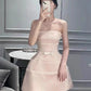 New Homecoming Dress Spaghetti Strap Lace Bowknot Back to School Outfits Party Dress D7613