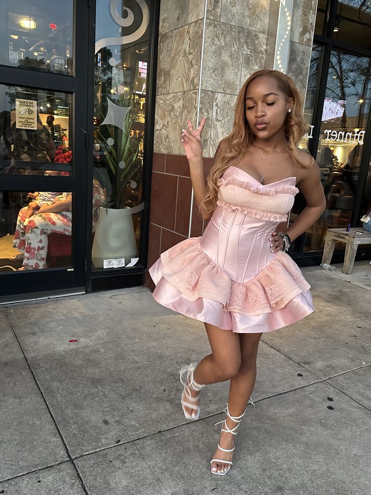 Stunning Homecoming Dress Sweetheart Cascade Lace Back to School Outfits Party Dress D6845