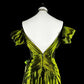 Bright Green Off Shoulder Mermaid Satin Vintage Long Evening Party Dress, D895