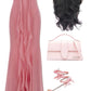 Pink Spaghetti Straps Mermaid Long Party Dress Wedding Guest Dress, D134