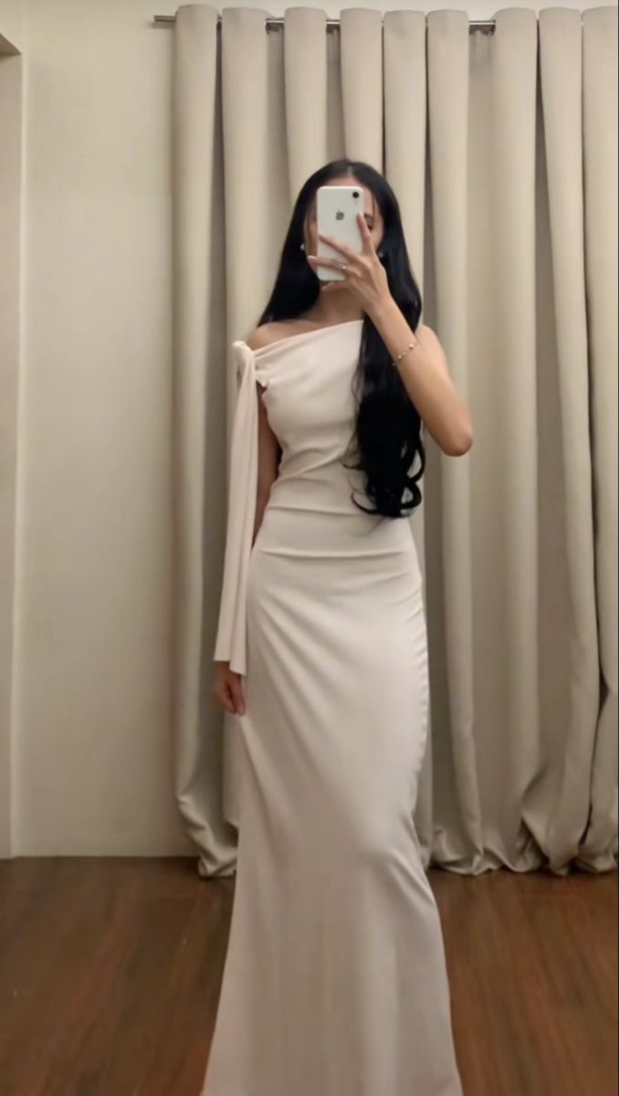 Elegant White Sleeveless Sheath Long Formal Party Dress Evening Gown, D249