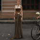 Fashion Strapless Patchwork Butterflies Design A-line Women Party Dress, D1408