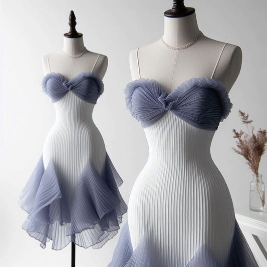 Uniques Spaghetti Straps Sheath Midi Length Party Dress Cocktail Dress, D278