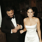 White Spaghetti Straps Satin Long Party Dress Light Wedding Dress MD7404