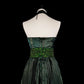 Dark Green Halter Neck A-Line Beading Vintage Long Evening Party Dress, D896