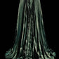 Dark Green Halter Neck A-Line Beading Vintage Long Evening Party Dress, D896