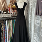 Black Sleeveless Mermaid Chiffon Vintage Long Prom Dress Formal Party Dress, D330