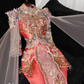 Gorgeous Shiny Beaded Exquisite Embroidery 3D Butterflies Mermaid Floor-length Evening Dress Prom Dresses D1663