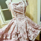 Vintage Pink Floral Halter Dress Design A-Line Elegant Tiered Homecoming Dress Birthday Dress Party Dress D1657