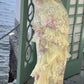 Yellow Straps Floral Printed Sheath Long Party Dress Wedding Guest Dress, D442