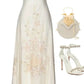 Elegant Ivory Cross Back Sheath Long Party Dress Formal Evening Gown, D447