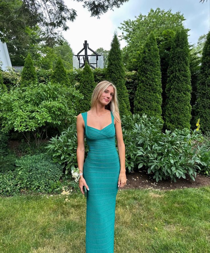 Green Straps Mermaid Formal Long Party Dress Wedding Guest Dress, D481