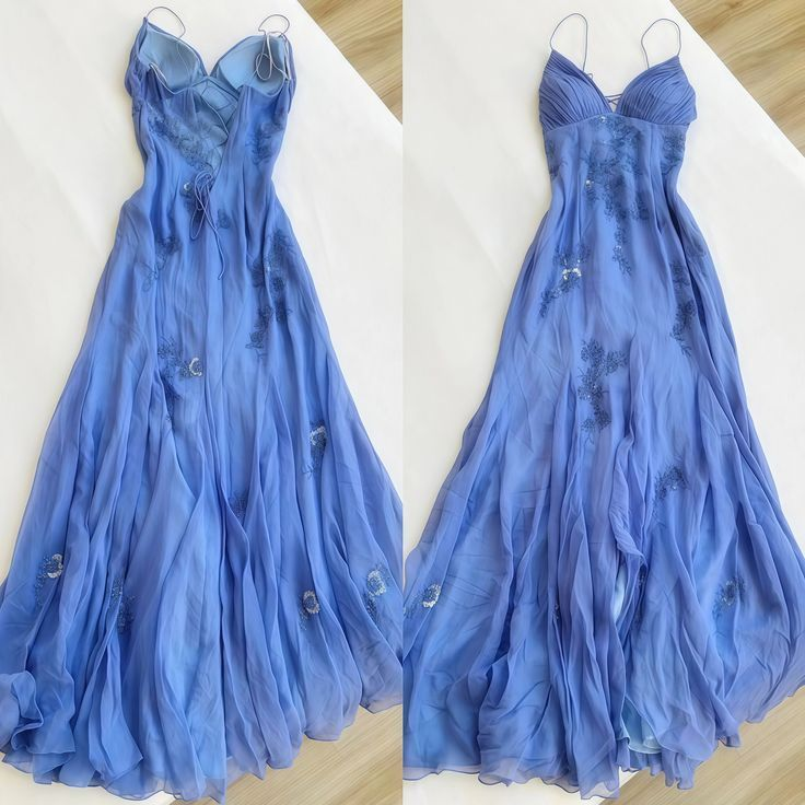 Lilac V Neck Straps Sheath Vintage Long Formal Prom Dress Evening Gown, D556