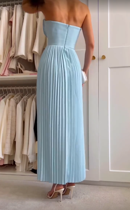 Ocean Blue Sweetheart A-Line Long Formal Prom Dress Evening Gown, D557