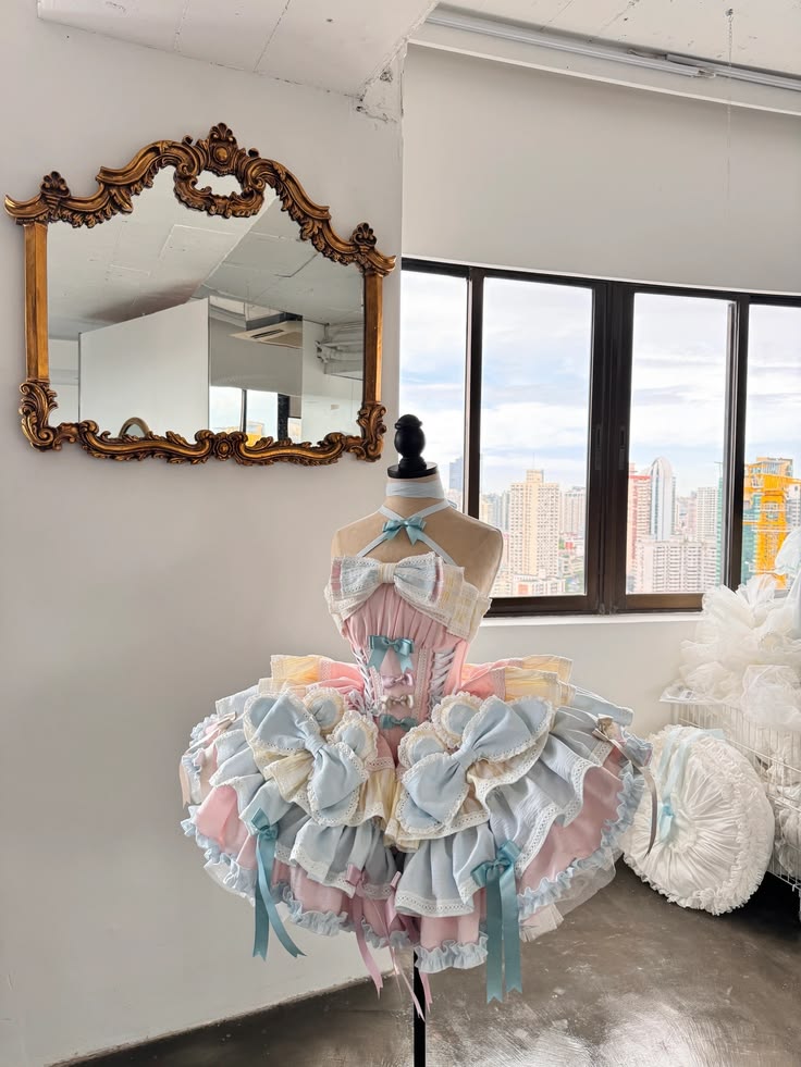 Unique Homecoming Dress Halter Cascade Bowknot Back to School Outfits Party Dress  D7721
