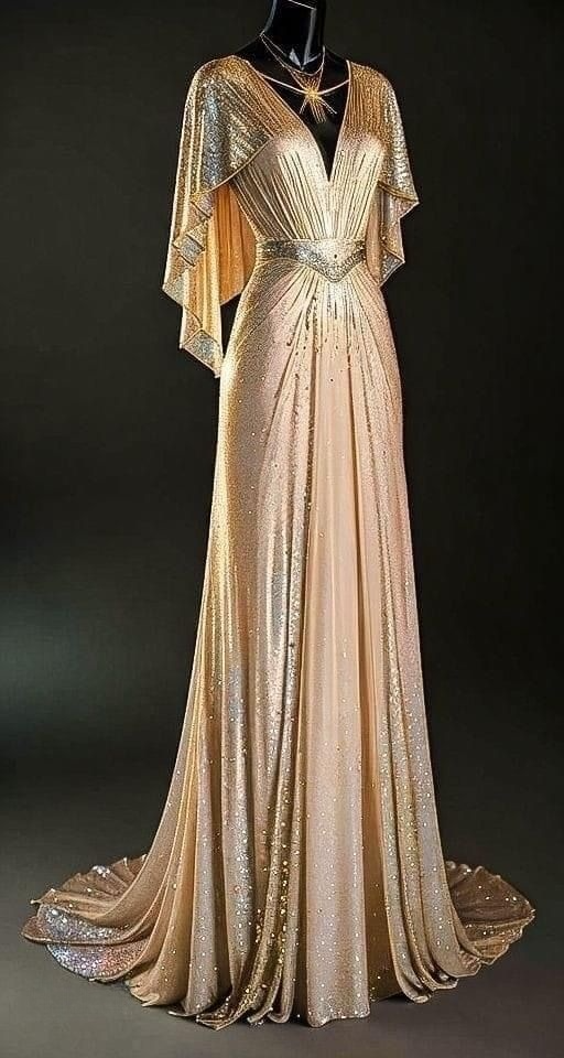 Champagne Gold A-Line Beading Elegant Long Formal Prom Dress Evening Gown, D830