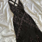 Black V Neck Sheath Beading Vinatge Long party Dress Evening Dresses, D888