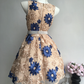 Retro Floral Applique Pearl Belt Design A-line Elegant Homecoming Dress Birthday Dress Party Dress D1655