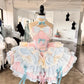 Unique Homecoming Dress Halter Cascade Bowknot Back to School Outfits Party Dress  D7721