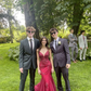Pretty Burgundy Straps Mermaid Beaded Long Formal Prom Dress Evening Gown, D993
