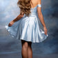 Fashionable Homecoming Dress Off the Shoulder Pleated A-Line Back to School Outfits Party Dress D7863