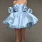 Beautiful Homecoming Dress Sweetheart Bowknot Pleated Back to School Outfits Party Dress D7170