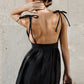 Charming Homecoming Dress V Neck Bowknot Pleated Back to School Outfits Party Dress  D7474