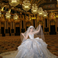 Gorgeous Shiny Beaded Sequined Sweetheart Design A-Line Wedding Dress Ball Gown Prom Dress Evening Dress D1721