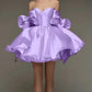 Beautiful Homecoming Dress Sweetheart Bowknot Pleated Back to School Outfits Party Dress D7170