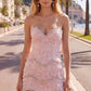 Unique Homecoming Dress Sweetheart Flower Beading Cascade Back to School Outfits Party Dress D7815