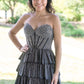 Stunning Homecoming Dress Sweetheart Sequins Cascade Back to School Outfits Party Dress D6849