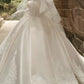 Elegant Wedding Dress Strapless Pleated Applique Ball Gown Wedding Dress  D7233