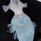 Shiny Light Blue Beaded Sequined Design Mermaid Prom Dress Evening Dress D1689