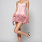 Unique Homecoming Dress Halter Flower Cascade Two Pieces Back to School Outfits Party Dress D7796
