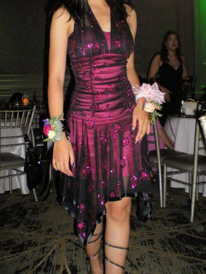 Stunning Homecoming Dress Sheer Strap Sequins Pleated Tulle Back to School Outfits Party Dress D6826