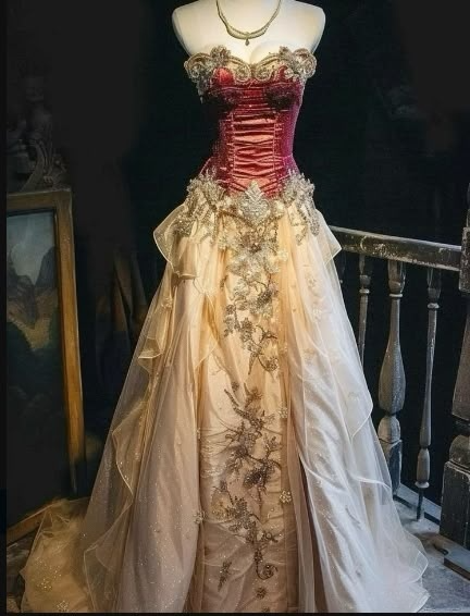 Vintage Strapless A-Line Beading Appliques Long Party Dress Evening Gown, D869