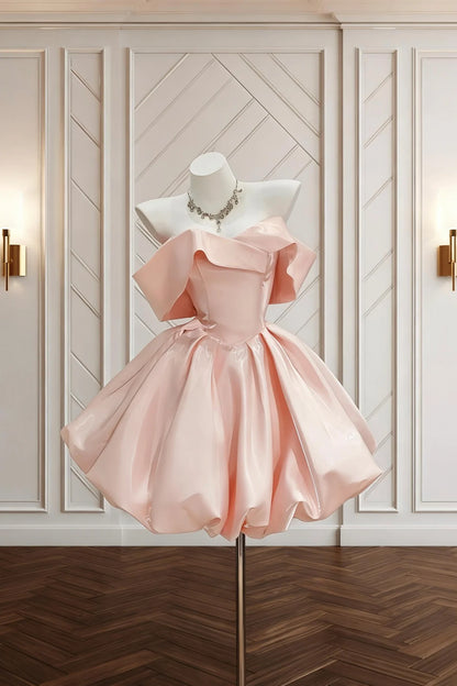 Beauty Homecoming Dress Sweetheart  Pleated Short Prom Dress Back to School Outfits Party Dress  D6007
