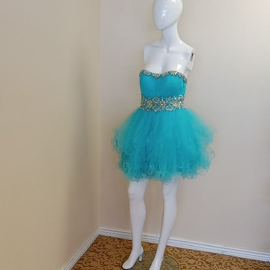 Stunning Homecoming Dress Sweetheart Sequins Bead A-Line Tulle Cascade Back to School Outfits Party Dress D7941