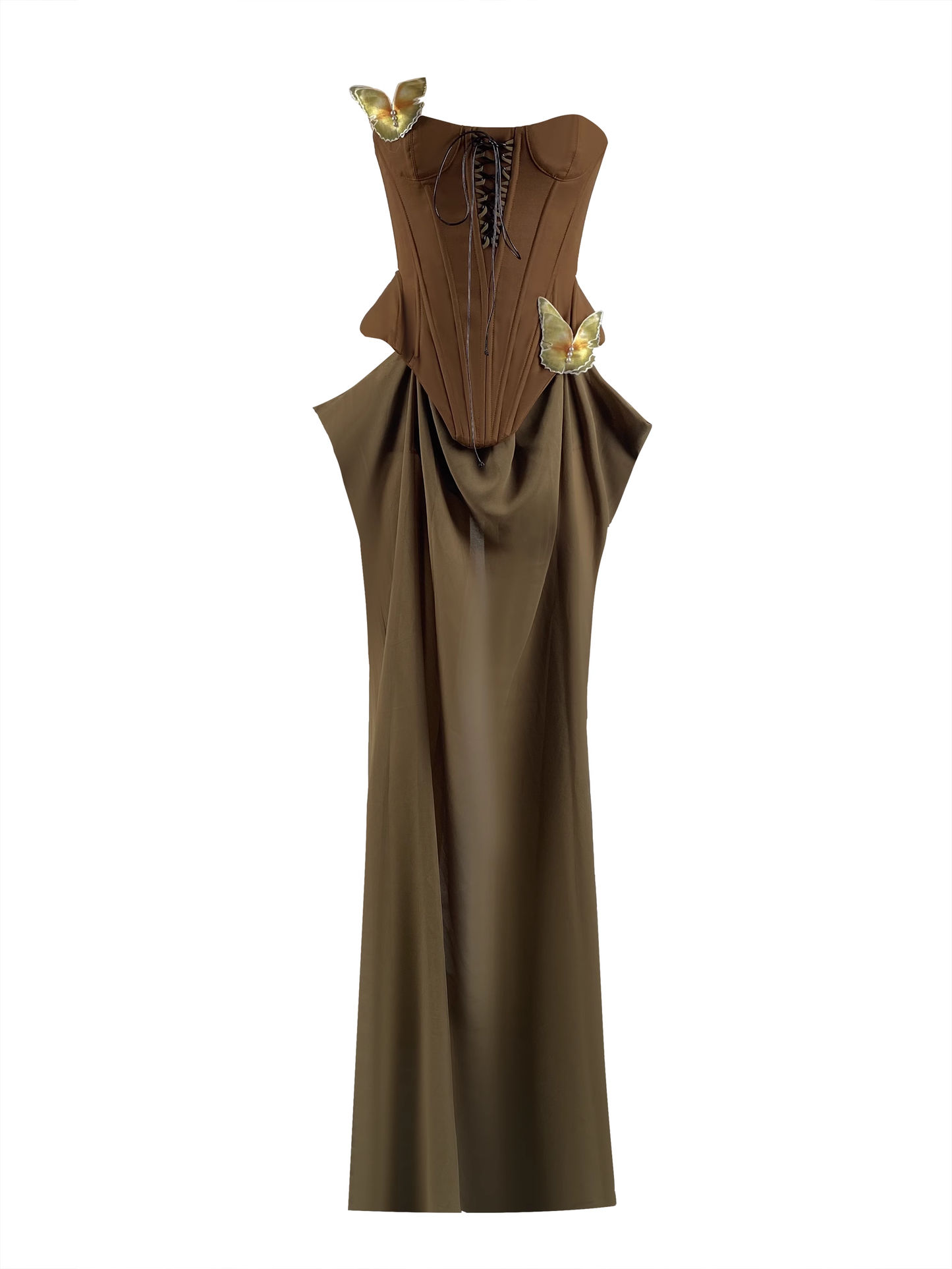 Fashion Strapless Patchwork Butterflies Design A-line Women Party Dress, D1408